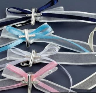 Witness pins ribbons and cross 50pcs / Μαρτυρικά κορδέλες και σταυρός 50τμχ