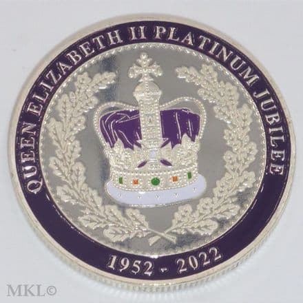 Commemorative Coin - HM The Queen's Platinum Jubilee (Purple/Silver)