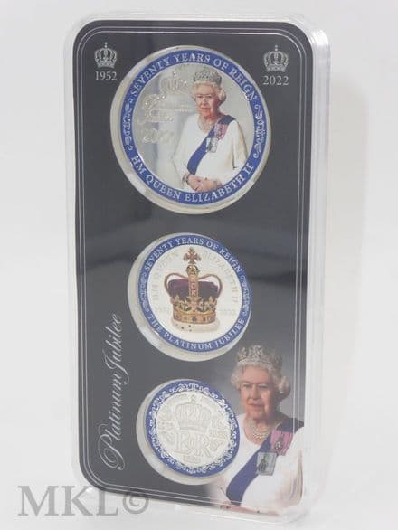 Commemorative Coin Set - HM The Queen's Platinum Jubilee (Set of 3 Coins)