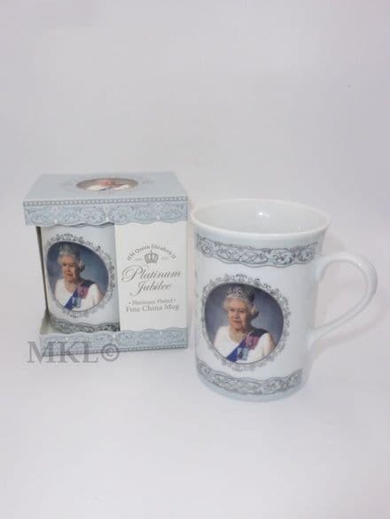 Commemorative Lippy Fine China Mug - HM The Queen's Platinum Jubilee (Portrait)