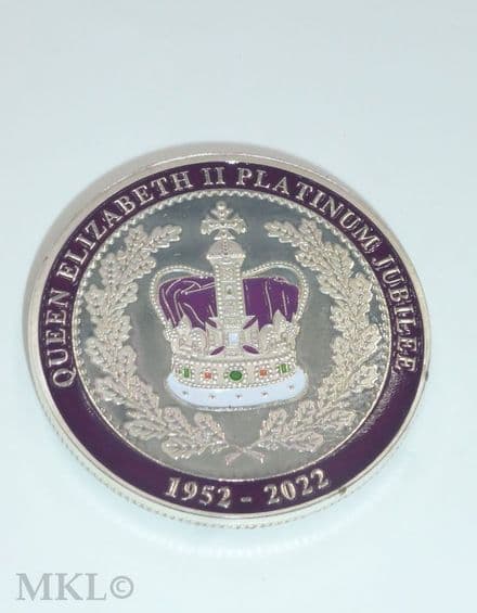 Commemorative Magnet - HM The Queen's Platinum Jubilee (Purple/Silver)