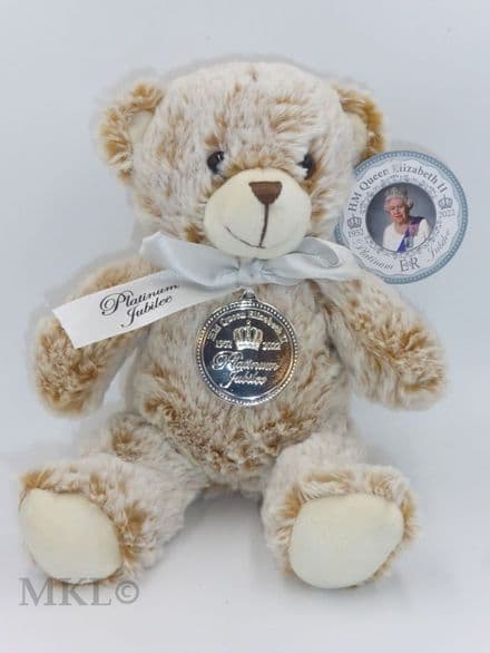 Commemorative Teddy Bear - HM The Queen's Platinum Jubilee (with Medal)