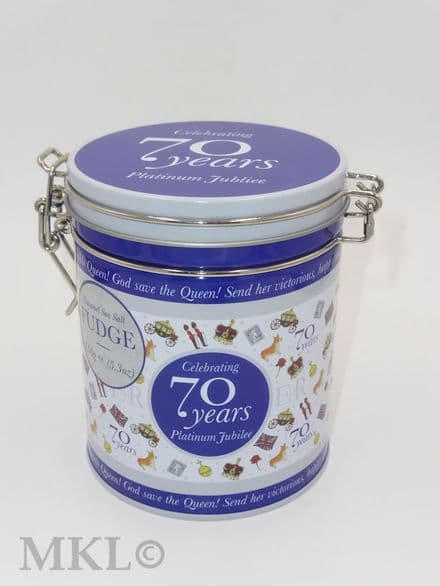 Commemorative Tin (Fudge) - HM The Queen's Platinum Jubilee Tin by Milly Green