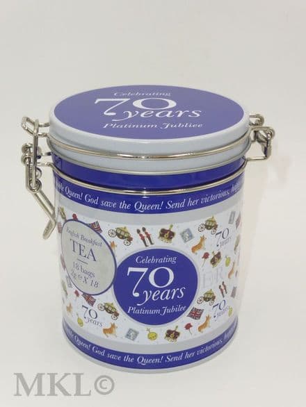Commemorative Tin (Tea) - HM The Queen's Platinum Jubilee Tin by Milly Green