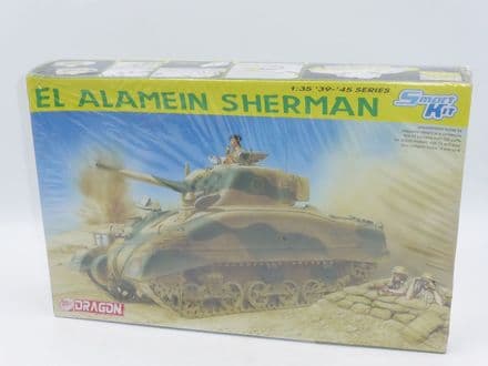 Dragon 1:35 Plastic Kit 6447 - El Alamein Sherman WWII Tank NEW