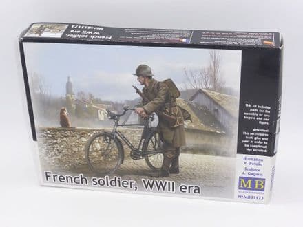 MasterBox 1/35th Plastic Kit No MB35173 - WWII French Soldier with Bicycle