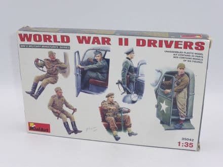 Miniart 1:35 Plastic Kit 35042 - 6 WWII Drivers