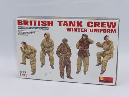 MiniArt 1/35th Plastic Kit No 35121 - WWII British Tank Crew (Winter Uniform)