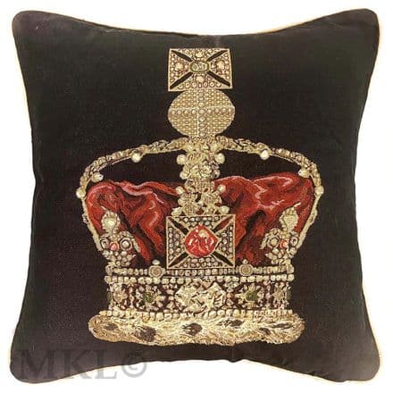 Tapestry Cushion - Black Crown (Including Inner)
