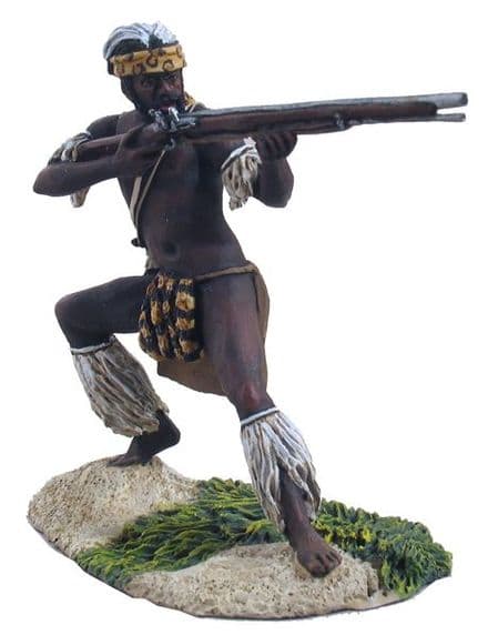 WB20090 Zulu Warrior Firing Flintlock Musket