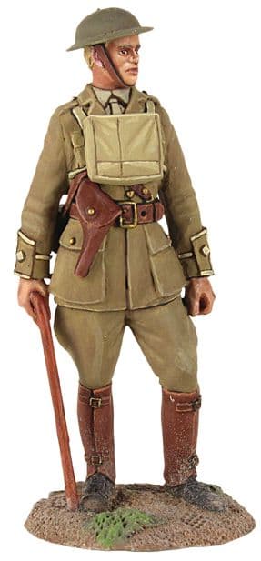 WB23075 1916-18 British Infantry Officer Standing with Walking Stick