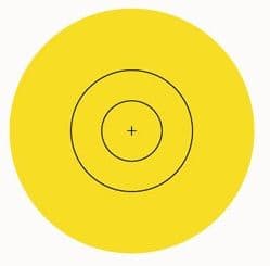 Indoor "Stick On" Gold Replacement target Face Centres (per 100)
