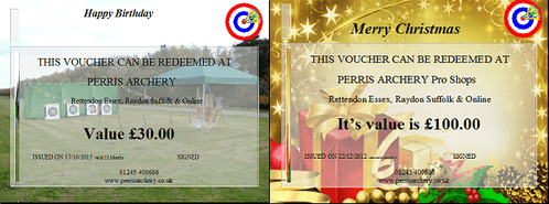 Perris Archery Gift Vouchers from £5.00