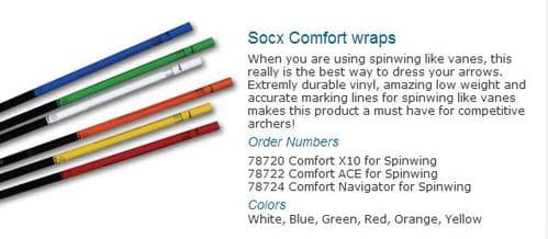 SOCX Comfort Arrow wraps (For X10 & ACE Shafts)