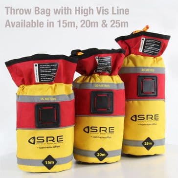 ND SAFETY 25M THROW BAG WITH HIGH VISIBILITY LINE
