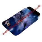 Fantasy Wolf Skull Personalised Phone Pouch