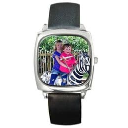 Personalised Photo Watch Square Silver Style