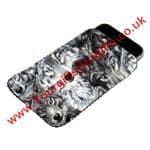 Wolf Faces Phone Pouch