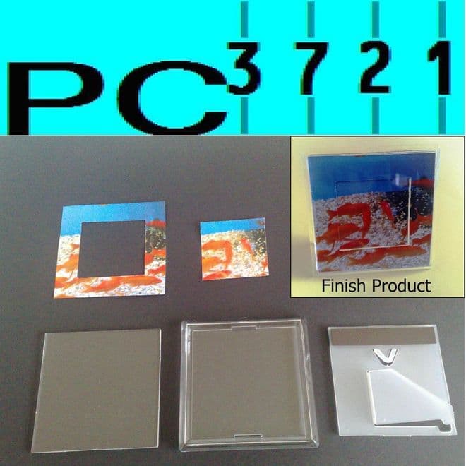 10 Fridge Magnet 3D Photo Frame 90 x 90 mm INSERT G1515